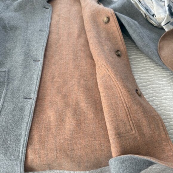 Alpaca reversible coat with matching hat and scarf - Picture 2 of 6